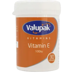Valupak Vitamin E 100iu Capsules Pack of 30