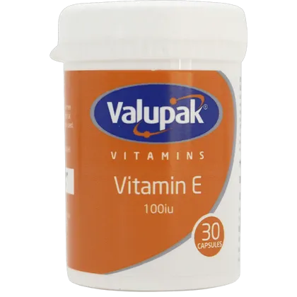 Valupak Vitamin E 100iu Capsules Pack of 30