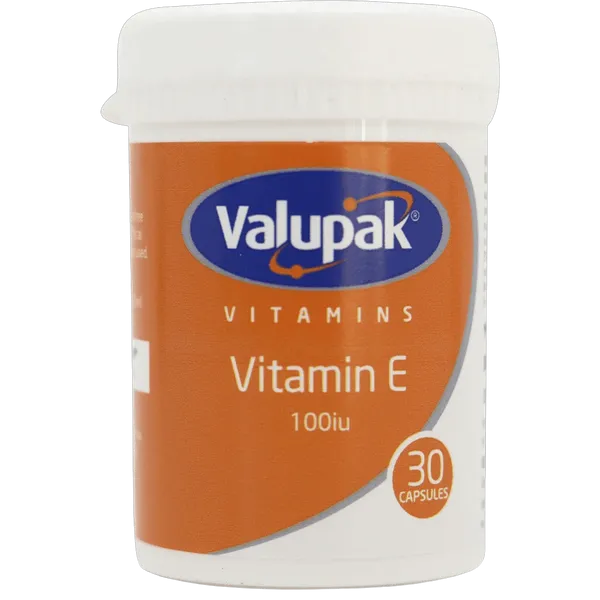 Valupak Vitamin E 100iu Capsules Pack of 30