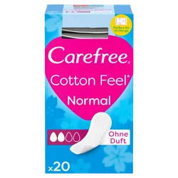 Carefree Cotton Feel Normal Perfume Free Pack of 20