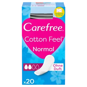 Carefree Cotton Feel Normal Perfume Free Pack of 20