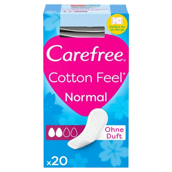 Carefree Cotton Feel Normal Perfume Free Pack of 20
