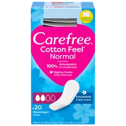 Carefree Cotton Feel Normal Perfume Free Pack of 20