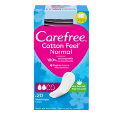 Carefree Cotton Feel Normal Perfume Free Pack of 20
