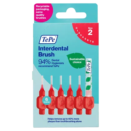 Tepe Interdental Brushes Red 0.5mm Pack of 6