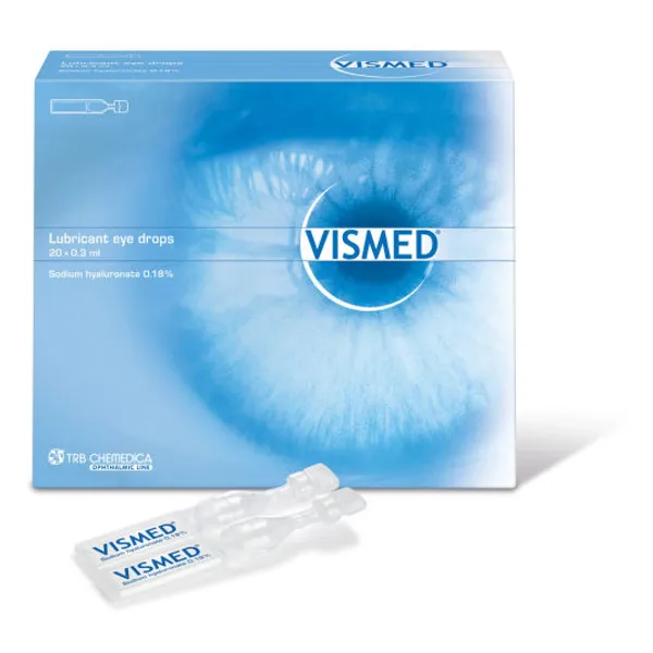 Vismed Lubricant Eye Drops 0.18% 0.3ml Pack of 20