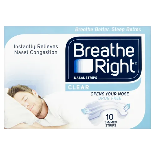Breathe Right Nasal Strips Small/Medium Clear Pack of 10