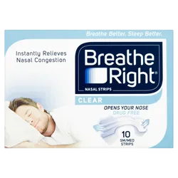 Breathe Right Nasal Strips Small/Medium Clear Pack of 10