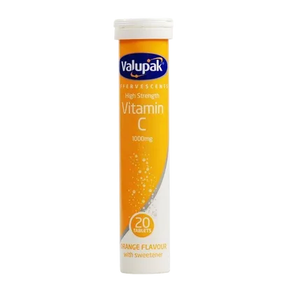 Valupak Vitamin C Effervescent High Strength 1000mg Pack of 20