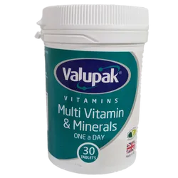 Valupak Multivitamin & Mineral Tablets Pack of 30