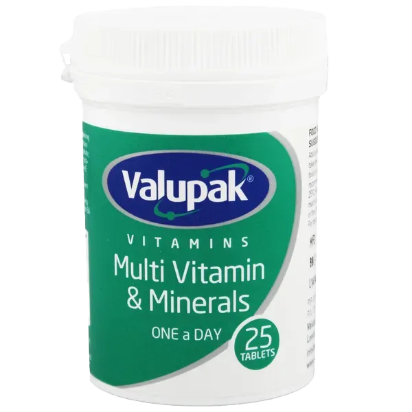 Valupak Multivitamin & Mineral Tablets Pack of 25