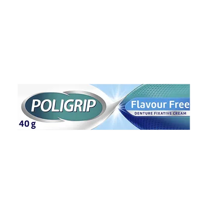Poligrip Flavour Free Denture Fixative Cream 40g