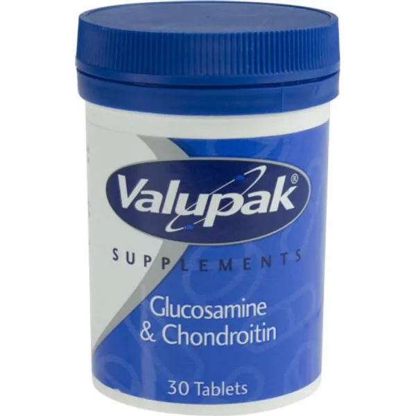 Valupak Glucosamine & Chondroitin Tablets 400/100mg Pack of 30