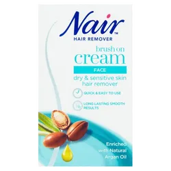 Nair Facial Brush On Hair Remover with Argan Oil 50ml