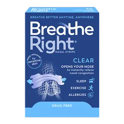 Breathe Right Nasal Strips Small/Medium Clear Pack of 10