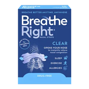 Breathe Right Nasal Strips Small/Medium Clear Pack of 10