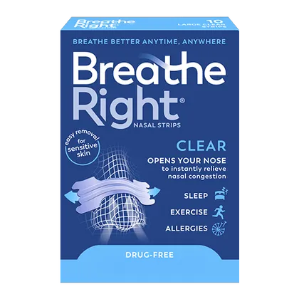 Breathe Right Nasal Strips Small/Medium Clear Pack of 10