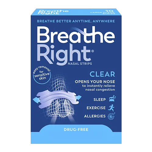 Breathe Right Nasal Strips Small/Medium Clear Pack of 10