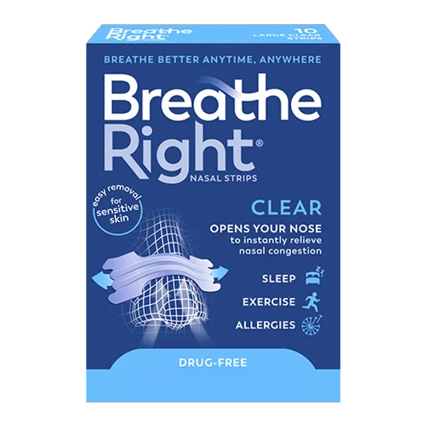 Breathe Right Nasal Strips Small/Medium Clear Pack of 10