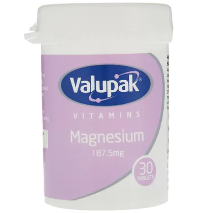 Valupak Magnesium 187.5mg Tablets Pack of 30