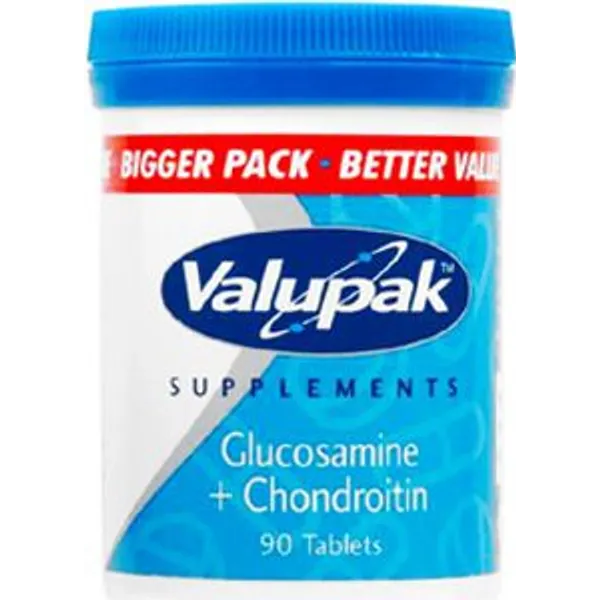 Valupak Glucosamine & Chondroitin Tablets 400/100mg Pack of 90