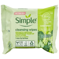 Simple Kind to Skin Cleansing Facial Wipes Pack of 25