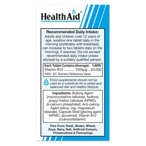 HealthAid Vitamin B12 1000mcg Tablets Pack of 100