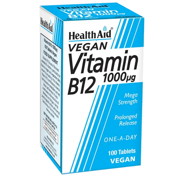 HealthAid Vitamin B12 1000mcg Tablets Pack of 100