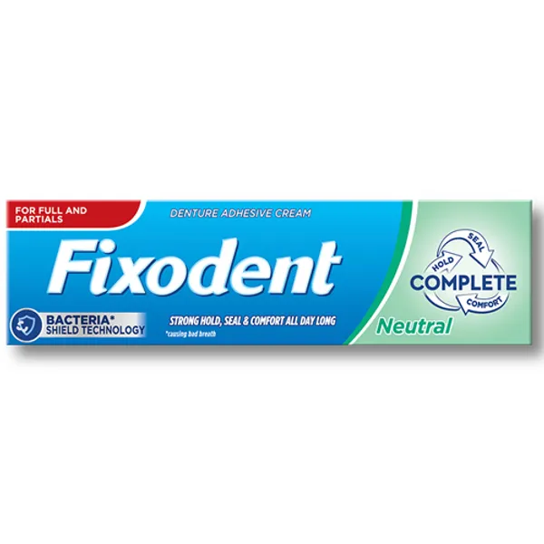 Fixodent Complete Neutral Flavoured Denture Adhesive Cream 40g