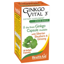 HealthAid Ginko Vital 3 Capsules Pack of 30
