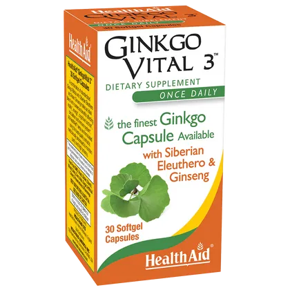 HealthAid Ginko Vital 3 Capsules Pack of 30