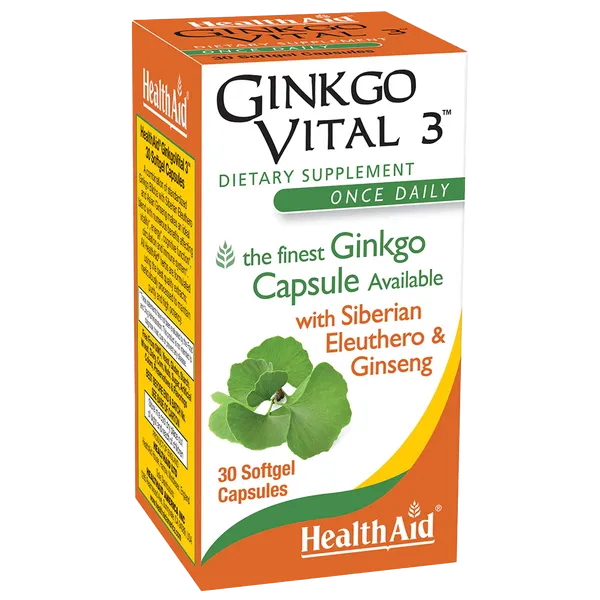 HealthAid Ginko Vital 3 Capsules Pack of 30
