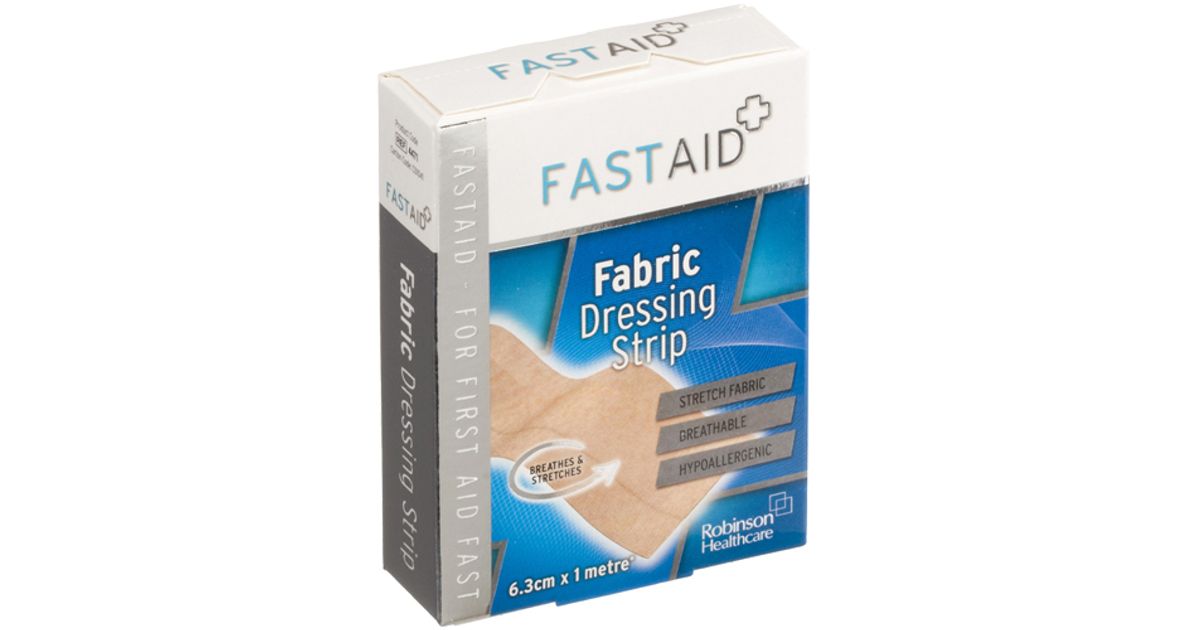 Fastaid Plasters Fabric Dressing Strip 6.3cm X 1m