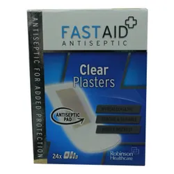 Fastaid Plasters Clear Pack of 24