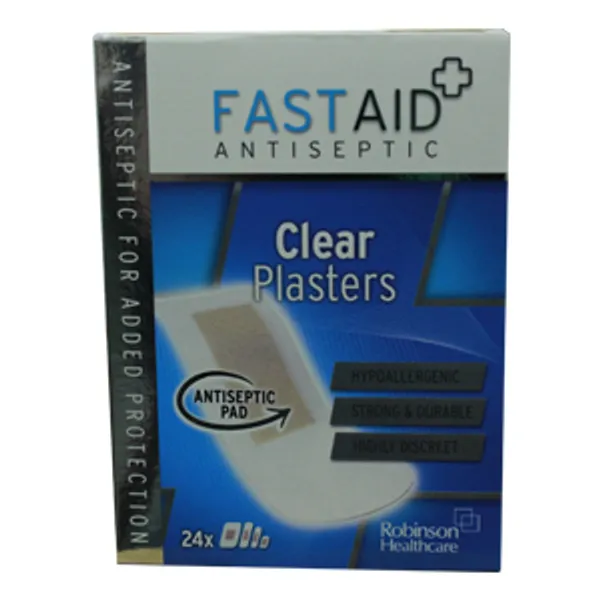 Fastaid Plasters Clear Pack of 24
