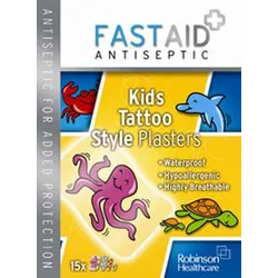 Fastaid Plasters Kids Tattoo Pack of 15