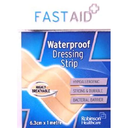 Fastaid Plasters Waterproof Strip 6.3cm x 1m