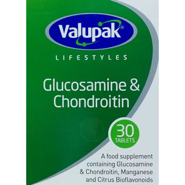 Valupak Glucosamine & Chondroitin Tablets 500/400mg Pack of 30