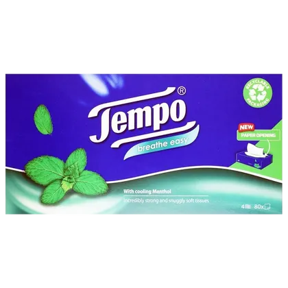 Tempo Tissue Single Box Menthol Pack of 72