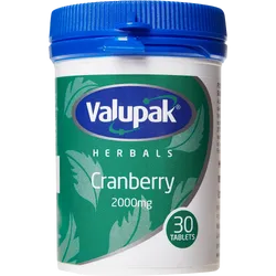 Valupak Cranberry 2000mg Tablets Pack of 30