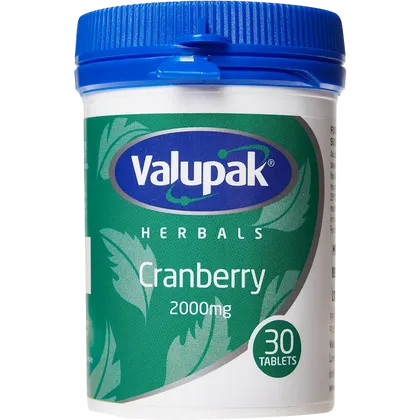 Valupak Cranberry 2000mg Tablets Pack of 30