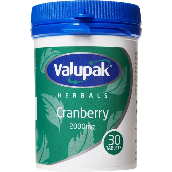 Valupak Cranberry 2000mg Tablets Pack of 30