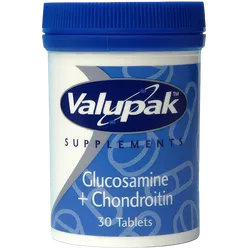 Valupak Glucosamine & Chondroitin Tablets 400/100mg Pack of 30