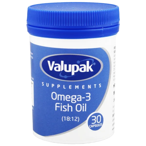 Valupak Omega 3 Fish Oils Capsules 1000mg Pack of 30