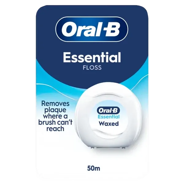 Oral B Essential Waxed Mint Flavoured Dental Floss 50m