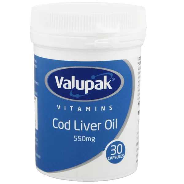 Valupak Cod Liver Oil High Strength Capsules 550mg Pack of 30