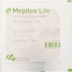 Mepilex Lite Soft Silicone Dressing Absorbent 10 x 10cm