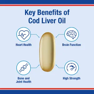 Lamberts Cod Liver Oil Capsules 1000mg Pack of 180