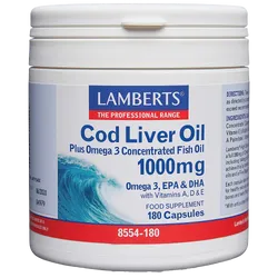 Lamberts Cod Liver Oil Capsules 1000mg Pack of 180