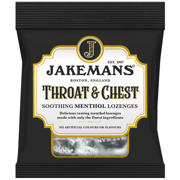 Jakemans Cough Sweets Throat & Chest Menthol 73g